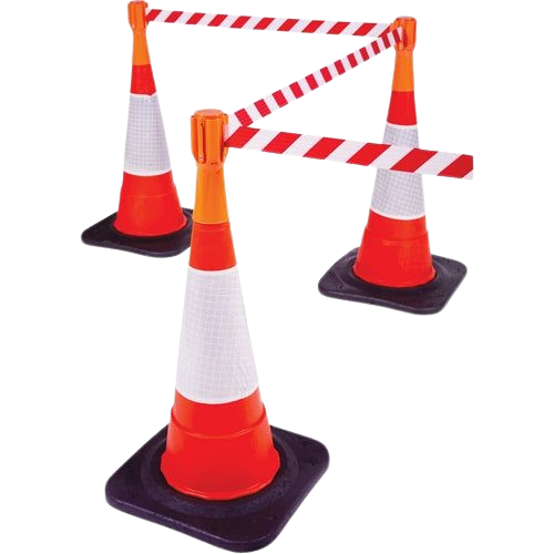 Skipper big set retractable barrier cones - 36 metres - crowd control