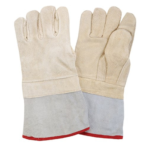 Bunzl Safety Workhorse® Heat and Abrasion Resistant Leather Work Gloves with Cotton Lining